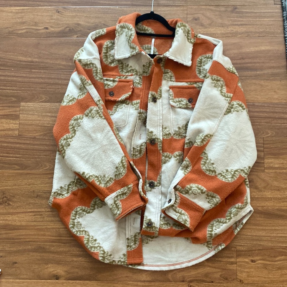 Free People Jacquard Ruby Jacket Small - image 2